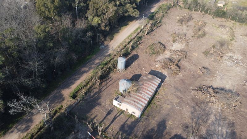 Vista aérea del predio de Amaneceres de San Vicente con las obras en marcha